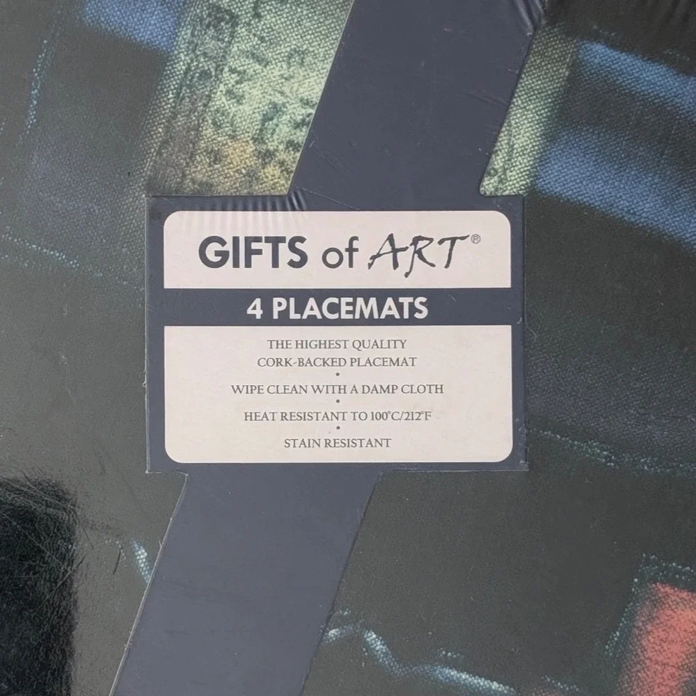 Gifts of Art 4 Placemats Set‎ Cork Backed Wine Bordeaux Sauvignon Blanc New